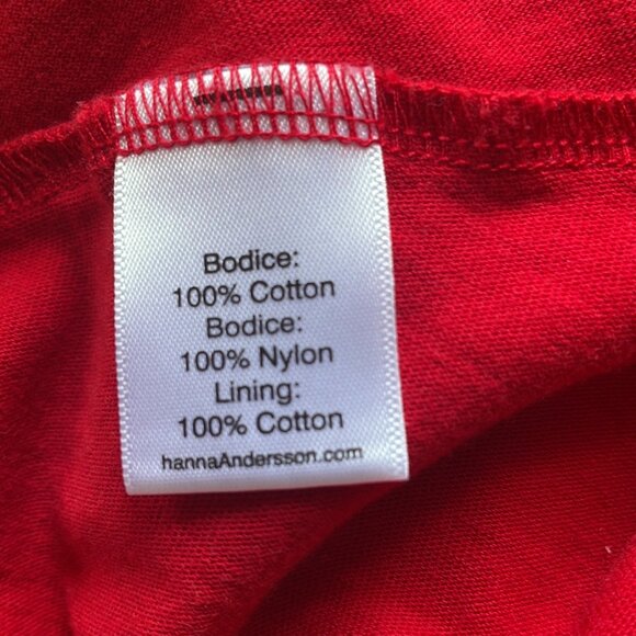Hanna Andersson Red Tiered Tulle Long Sleeve Twirl Dress Girls Size 5 - Picture 5 of 9